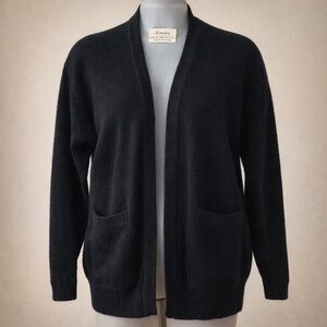 Vintage Kendra Angora Lambswool Open Front Cardigan Sweater large